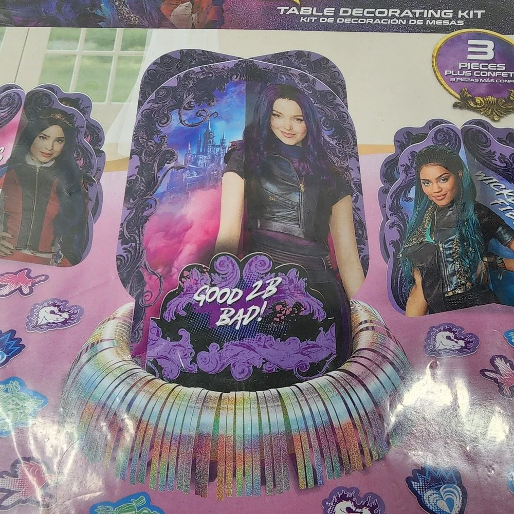 Descendants 3 Table Decorating Kit Lot 3 Girls Birthday Party Supply Centerpiece